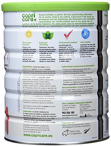 Capricare Leche Infantil a Base de Leche de Cabra - 800 gr Capricare Leche Infantil a Base de Leche de Cabra - 800 gr