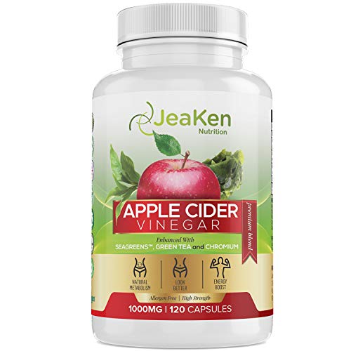 CAPSULAS VINAGRE DE MANZANA - Uno de Los Mejores Quemagrasas de Grasas - Quema Grasas Potente y Rapido - Con Seagreens, Té Verde y Cromo - 120 Cápsulas de Fat Burner Para Dosis Diaria de 1000 mg CAPSULAS VINAGRE DE MANZANA - Uno de Los Mejores Quemagrasas de Grasas - Quema Grasas Potente y Rapido - Con Seagreens, Té Verde y Cromo - 120 Cápsulas de Fat Burner Para Dosis Diaria de 1000 mg