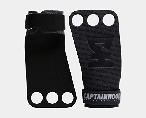 CaptainHook Hooked Hand 3F_ Calleras para Cross Training, Chin Ups, Pullups, Weight Lifting, Kettlebell and More. 3 Fingers (XL)