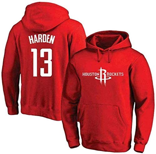 Capucha de Baloncesto de los Hombres - Houston Rockets Deportiva suéter Chaqueta de la Sudadera Tops Camisetas de Baloncesto for el fútbol, ​​el Ciclismo, el Deporte (Color : Red, Size : Small)