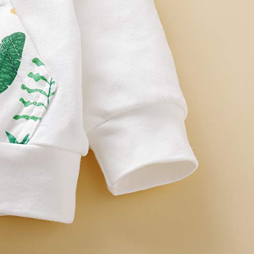 Capucha para Bebé Niñas Rayas Florales Conjunto de 2 Piezas Sudaderas con Bolsillo Superior + Pantalones Largos (0-3 Meses, Blanco) Capucha para Bebé Niñas Rayas Florales Conjunto de 2 Piezas Sudaderas con Bolsillo Superior + Pantalones Largos (0-3 Meses, Blanco)