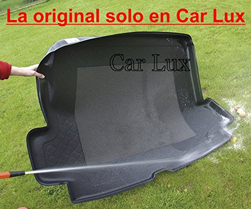 Car Lux AR01917 - Alfombra Cubeta Protector cubre maletero a medida con antideslizante para Discovery II de 7 Plazas