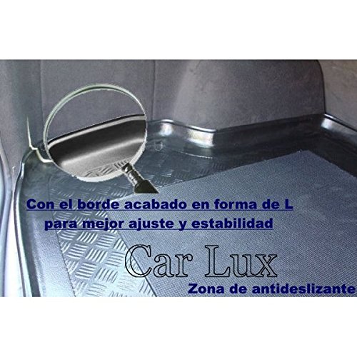 Car Lux AR01917 - Alfombra Cubeta Protector cubre maletero a medida con antideslizante para Discovery II de 7 Plazas