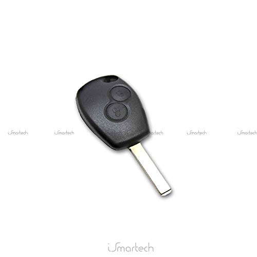 Car Passion - Carcasa de llave con 2 botones para Renault Clio, Twingo, Megane, Laguna y Kangoo