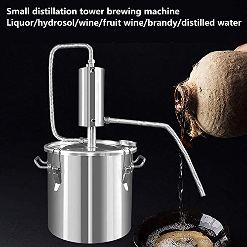 CARACHOME Kit de preparación de Whisky de 12/22 l, destilador de Alcohol de Agua, Fabricante de aceites Esenciales, Caldera de Tubo de Acero Inoxidable con termómetro, Kit de elaboración de Vino,12L CARACHOME Kit de preparación de Whisky de 12/22 l, destilador de Alcohol de Agua, Fabricante de aceites Esenciales, Caldera de Tubo de Acero Inoxidable con termómetro, Kit de elaboración de Vino,12L