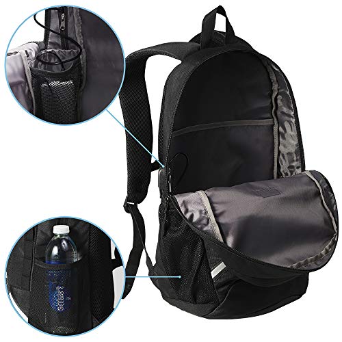 CarbonBlack Mochila Deportiva Resistente al Agua, Bolsa para Gimnasio Apta para Portátil, Bolsa de Viaje Hecha a Partir de Botellas de Plástico Recicladas