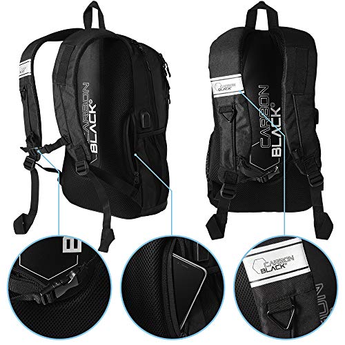 CarbonBlack Mochila Deportiva Resistente al Agua, Bolsa para Gimnasio Apta para Portátil, Bolsa de Viaje Hecha a Partir de Botellas de Plástico Recicladas CarbonBlack Mochila Deportiva Resistente al Agua, Bolsa para Gimnasio Apta para Portátil, Bolsa de Viaje Hecha a Partir de Botellas de Plástico Recicladas