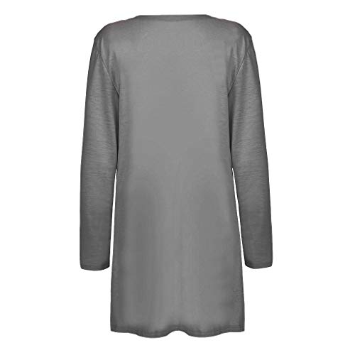 Cárdigans Chaquetas para Mujer Abrigo Larga de Manga Larga Color sólido Tallas Grandes Kimono Suelta Cárdigan Chales Wraps Tops Outerwear Jersey Pullover con Bolsillo Gusspower Cárdigans Chaquetas para Mujer Abrigo Larga de Manga Larga Color sólido Tallas Grandes Kimono Suelta Cárdigan Chales Wraps Tops Outerwear Jersey Pullover con Bolsillo Gusspower