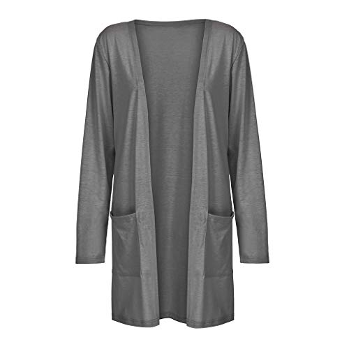 Cárdigans Chaquetas para Mujer Abrigo Larga de Manga Larga Color sólido Tallas Grandes Kimono Suelta Cárdigan Chales Wraps Tops Outerwear Jersey Pullover con Bolsillo Gusspower Cárdigans Chaquetas para Mujer Abrigo Larga de Manga Larga Color sólido Tallas Grandes Kimono Suelta Cárdigan Chales Wraps Tops Outerwear Jersey Pullover con Bolsillo Gusspower