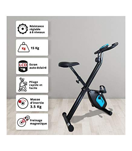 CARE FITNESS Bicicleta Plegable SV 316 Adultos Unisex, Azul, 107,5 CARE FITNESS Bicicleta Plegable SV 316 Adultos Unisex, Azul, 107,5