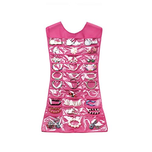 CareforYou® - Organizador colgante de vestido, organizador de joyas, aretes, joyas, organizador de exhibición, bolsa de almacenamiento, accesorios de moda de doble cara, 30 bolsillos transparentes y 14 pestañas de gancho y bucle – mismo estilo que el prog CareforYou® - Organizador colgante de vestido, organizador de joyas, aretes, joyas, organizador de exhibición, bolsa de almacenamiento, accesorios de moda de doble cara, 30 bolsillos transparentes y 14 pestañas de gancho y bucle – mismo estilo que el prog