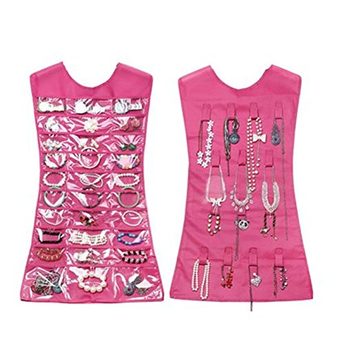 CareforYou® - Organizador colgante de vestido, organizador de joyas, aretes, joyas, organizador de exhibición, bolsa de almacenamiento, accesorios de moda de doble cara, 30 bolsillos transparentes y 14 pestañas de gancho y bucle – mismo estilo que el prog CareforYou® - Organizador colgante de vestido, organizador de joyas, aretes, joyas, organizador de exhibición, bolsa de almacenamiento, accesorios de moda de doble cara, 30 bolsillos transparentes y 14 pestañas de gancho y bucle – mismo estilo que el prog