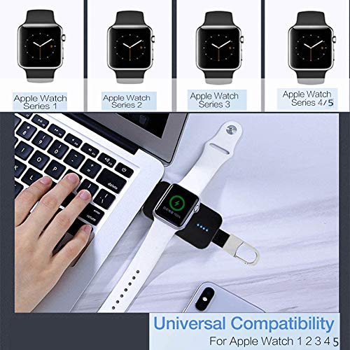 Cargador Inalámbrico para Apple Watch,Banco de Energía de Viaje con Llavero Magnético de 950/1000/5200mAh,Cargador de Bolsillo iwatch Compatible para Apple Watch Series 5/4/3/2/1 y 44/40/42/38mm Cargador Inalámbrico para Apple Watch,Banco de Energía de Viaje con Llavero Magnético de 950/1000/5200mAh,Cargador de Bolsillo iwatch Compatible para Apple Watch Series 5/4/3/2/1 y 44/40/42/38mm