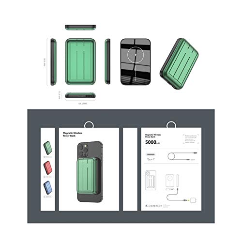 Cargador portátil, Banco de Potencia 5000mAh 15W MAX Fast Wireless Cargando Power Bank QC 3.0 & PD 20W Paquete de baterías externas Compatible iPhone 12/12 Mini/Pro/MAX (A1271) (Color : Black) Cargador portátil, Banco de Potencia 5000mAh 15W MAX Fast Wireless Cargando Power Bank QC 3.0 & PD 20W Paquete de baterías externas Compatible iPhone 12/12 Mini/Pro/MAX (A1271) (Color : Black)