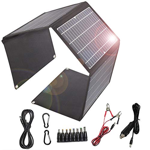Cargador solar plegable 28W panel solar 2 puertos USB 1 puerto DC portátil impermeable QC3.0 cargador solar de carga rápida para camping, teléfonos móviles, banco de energía Cargador solar plegable 28W panel solar 2 puertos USB 1 puerto DC portátil impermeable QC3.0 cargador solar de carga rápida para camping, teléfonos móviles, banco de energía