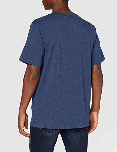 Carhartt Core Logo Workwear Short-Sleeve T-Shirt Camiseta, Dark Cobalt Blue Heather, M para Hombre