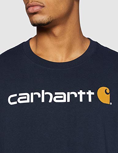 Carhartt Core Logo Workwear Short-Sleeve T-Shirt Camiseta, Navy, XL para Hombre