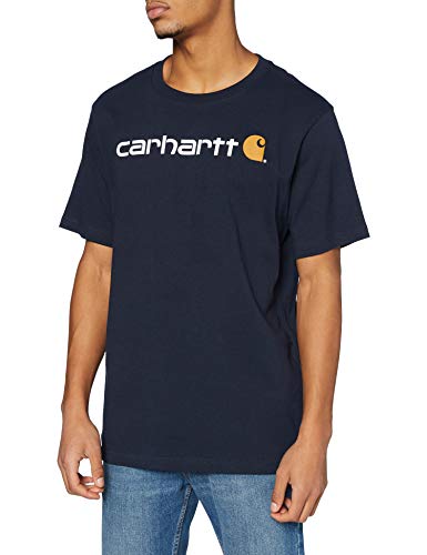Carhartt Core Logo Workwear Short-Sleeve T-Shirt Camiseta, Navy, XL para Hombre Carhartt Core Logo Workwear Short-Sleeve T-Shirt Camiseta, Navy, XL para Hombre