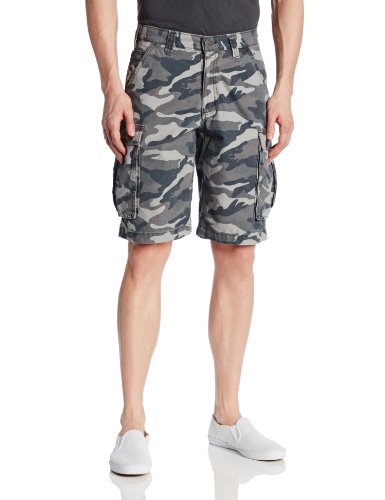Carhartt - Pantalones cortos de camuflaje para hombre (27,9 cm), 36W (UK), Rugged Gray Camo, 1