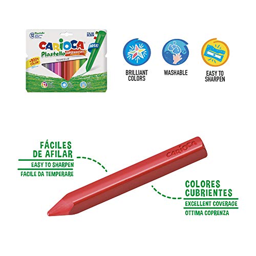 Carioca Set Colegio Primaria | Material Escolar con Lápices de Colores y de Dibujo, Rotuladores Super Lavables para Niños, Bolígrafos Borrables con Recambios, Goma y Sacapuntas, 62 Uds