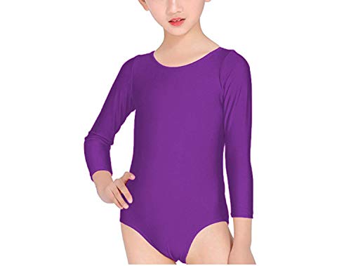 Carnavalife Maillot Ballet Danza Niña de Manga Larga y Cuello Redondo (Morado, 7-9 años) Carnavalife Maillot Ballet Danza Niña de Manga Larga y Cuello Redondo (Morado, 7-9 años)