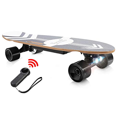CAROMA Monopatín eléctrico con Control Remoto inalámbrico LED, Longboard eléctrico de un Solo Motor de 350 W con Plataforma de Arce de 7 Capas para niños, Adultos y Adolescentes CAROMA Monopatín eléctrico con Control Remoto inalámbrico LED, Longboard eléctrico de un Solo Motor de 350 W con Plataforma de Arce de 7 Capas para niños, Adultos y Adolescentes