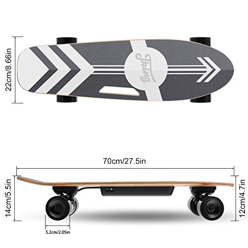 CAROMA Monopatín eléctrico con Control Remoto inalámbrico LED, Longboard eléctrico de un Solo Motor de 350 W con Plataforma de Arce de 7 Capas para niños, Adultos y Adolescentes CAROMA Monopatín eléctrico con Control Remoto inalámbrico LED, Longboard eléctrico de un Solo Motor de 350 W con Plataforma de Arce de 7 Capas para niños, Adultos y Adolescentes