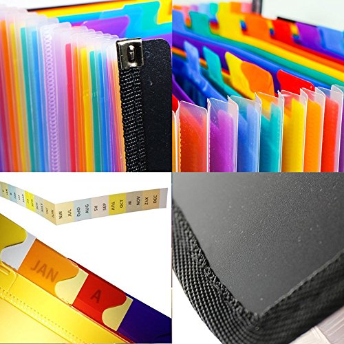 Carpeta de archivos desplegable SAIYU Organizador de archivos A4 24 Bolsillos Documentos Portapapeles Carpeta de archivos de acordeón, Refuerzo de bordes Carpeta de archivos desplegable SAIYU Organizador de archivos A4 24 Bolsillos Documentos Portapapeles Carpeta de archivos de acordeón, Refuerzo de bordes