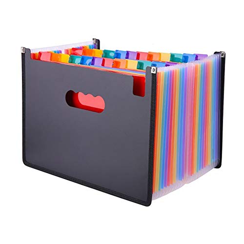 Carpeta de archivos desplegable SAIYU Organizador de archivos A4 24 Bolsillos Documentos Portapapeles Carpeta de archivos de acordeón, Refuerzo de bordes Carpeta de archivos desplegable SAIYU Organizador de archivos A4 24 Bolsillos Documentos Portapapeles Carpeta de archivos de acordeón, Refuerzo de bordes