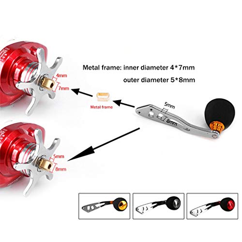 Carrete de Pesca Accesorio de Equipo de Pesca Transformación de Carrete de Pesca Rueda de Gota de Agua Tambor de Rueda Leiqiang Brazo Basculante Simple Manija de EVA A/D/S Universal ( Color : A )