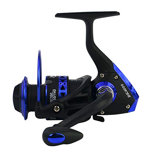 Carrete de pesca, carrete de spinning 13 + 1 BB, bobina de metal y carrete de pesca rápido liso con mango de metal intercambiable izquierda/derecha Relación de transmisión 5,5:1 Carrete de pesca, carrete de spinning 13 + 1 BB, bobina de metal y carrete de pesca rápido liso con mango de metal intercambiable izquierda/derecha Relación de transmisión 5,5:1