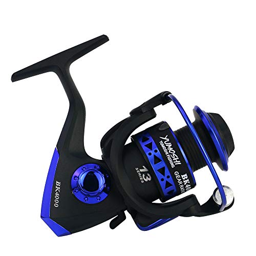 Carrete de pesca, carrete de spinning 13 + 1 BB, bobina de metal y carrete de pesca rápido liso con mango de metal intercambiable izquierda/derecha Relación de transmisión 5,5:1 Carrete de pesca, carrete de spinning 13 + 1 BB, bobina de metal y carrete de pesca rápido liso con mango de metal intercambiable izquierda/derecha Relación de transmisión 5,5:1