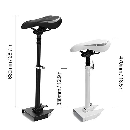 Carrfan Silla Plegable de Altura Ajustable para M365 Scooter Eléctrico Patín Cojín Silla Asiento Silla de Repuesto Accesorios