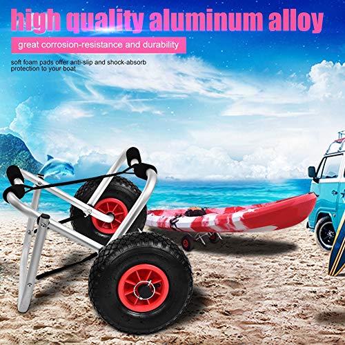 Carrito kayak plegable, rueda canoa kayak de aleación de aluminio, carro para barcos canoas, transportes, 80 kg, capacidad de carga de 2 ruedas Carrito kayak plegable, rueda canoa kayak de aleación de aluminio, carro para barcos canoas, transportes, 80 kg, capacidad de carga de 2 ruedas