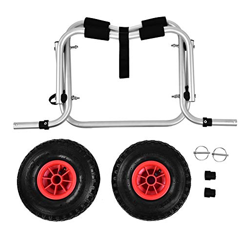 Carrito kayak plegable, rueda canoa kayak de aleación de aluminio, carro para barcos canoas, transportes, 80 kg, capacidad de carga de 2 ruedas Carrito kayak plegable, rueda canoa kayak de aleación de aluminio, carro para barcos canoas, transportes, 80 kg, capacidad de carga de 2 ruedas