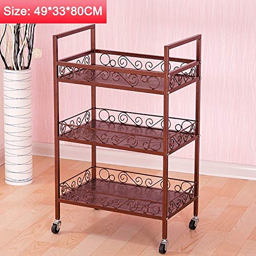 Carrito rodante casero de 3 niveles para trabajo de metal para s / Trabajo en casa para hospital Herramienta de carrito Belleza móvil Carrito SPA con rueda universal Adecuado para cualquier escena Carrito rodante casero de 3 niveles para trabajo de metal para s / Trabajo en casa para hospital Herramienta de carrito Belleza móvil Carrito SPA con rueda universal Adecuado para cualquier escena