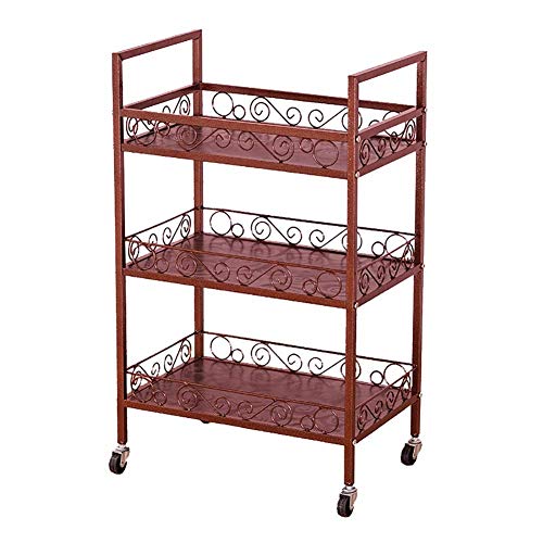 Carrito rodante casero de 3 niveles para trabajo de metal para s / Trabajo en casa para hospital Herramienta de carrito Belleza móvil Carrito SPA con rueda universal Adecuado para cualquier escena