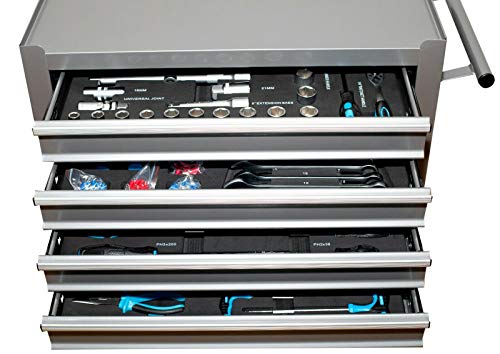 CARRO DE HERRAMIENTAS TALLER MOVIL CON RUEDAS 5 CAJONES 81 HERRAMIENTAS INCLUIDAS CARRO DE HERRAMIENTAS TALLER MOVIL CON RUEDAS 5 CAJONES 81 HERRAMIENTAS INCLUIDAS