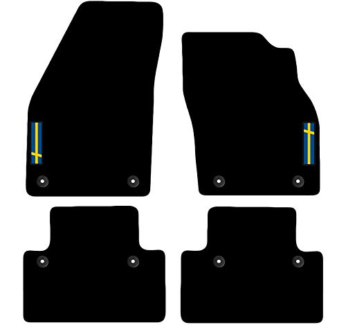 Carsio L177-CARP-CUT-1327-(39 x 8) Alfombrillas a Medida para Coche con Logotipo, 8 Clips para Adaptarse – Volvo S40 2004 a 2012, Color Negro Carsio L177-CARP-CUT-1327-(39 x 8) Alfombrillas a Medida para Coche con Logotipo, 8 Clips para Adaptarse – Volvo S40 2004 a 2012, Color Negro
