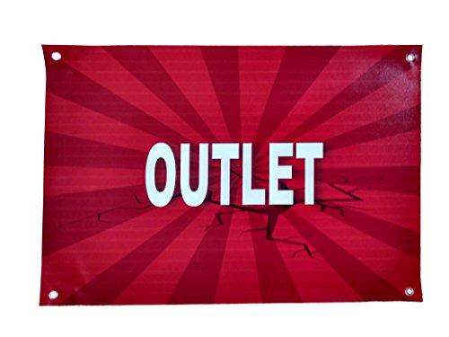 Cartel Outlet | Varias Medidas 35 cm x 25 cm | Cartel publicitario Outlet | Cartel Oferta Outlet | Cartel Oportunidad Outlet