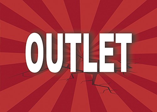 Cartel Outlet | Varias Medidas 35 cm x 25 cm | Cartel publicitario Outlet | Cartel Oferta Outlet | Cartel Oportunidad Outlet