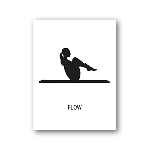 Carteles e impresiones Pilates Gift Pilates Studio Decor Modern Minimalism Inspiration Wall Art Canvas Painting Pictures-50x70cm 40x60cm 30x40x4Pcscm Sin marco