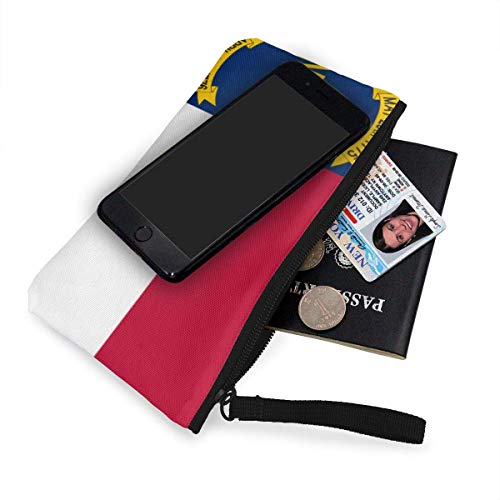 Cartera de Lona con la Bandera del Estado de Carolina del Norte Exquisitos monederos El Monedero de Lona pequeño se USA para Guardar Monedas, identificación y Otros Cartera de Lona con la Bandera del Estado de Carolina del Norte Exquisitos monederos El Monedero de Lona pequeño se USA para Guardar Monedas, identificación y Otros
