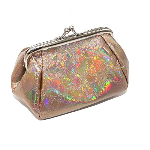 Cartera de Mujer, RETUROM 2018 Bolso de la Cartera del Cambio del Bolso de la Cartera del Monedero de la Moneda del Reflector del Laser de Las Muchachas de Las Mujeres (Plata)