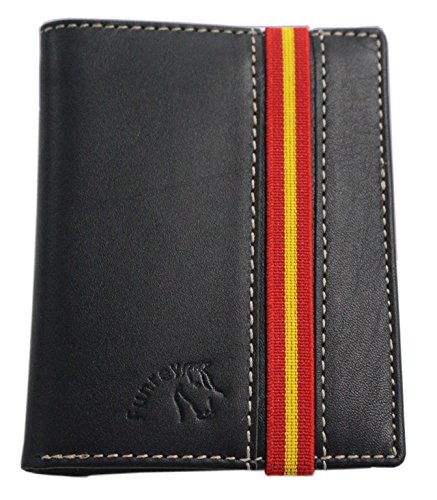 Cartera Piel Ubrique con Gomilla Bandera España Cartera Piel Ubrique con Gomilla Bandera España
