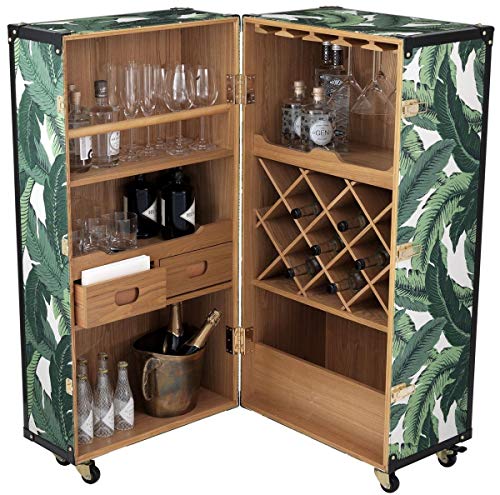 Casa Padrino Armario de Vino Ruedas Verde/Blanco/Negro/Oro 58 x 58 x A. 122 cm - Armario de cóctel - Armario de Equipaje en un Aspecto Retro - Armario Bar en diseño Maleta Vintage Casa Padrino Armario de Vino Ruedas Verde/Blanco/Negro/Oro 58 x 58 x A. 122 cm - Armario de cóctel - Armario de Equipaje en un Aspecto Retro - Armario Bar en diseño Maleta Vintage