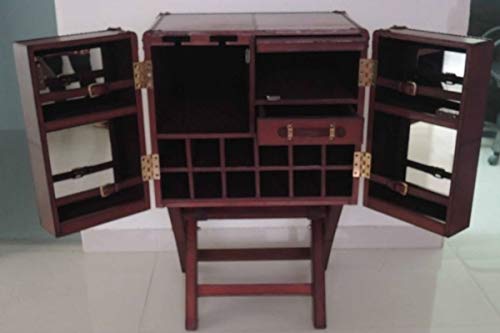 Casa Padrino Gabinete de Bar de Cuero Genuino Cognac Marrón 61 x 52 x H. 93,5 cm - Gabinete del Vino con 2 Puertas en Diseño de Maleta Casa Padrino Gabinete de Bar de Cuero Genuino Cognac Marrón 61 x 52 x H. 93,5 cm - Gabinete del Vino con 2 Puertas en Diseño de Maleta
