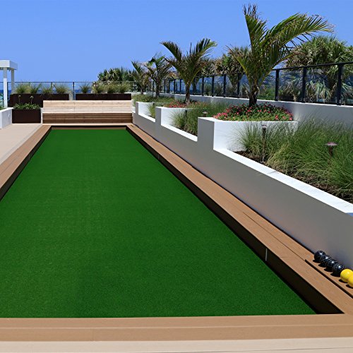 casa pura Estera de césped Artificial Alfombra Exterior Exterior | Adecuado para balcón, terraza y jardín | Múltiples Colores y tamaños | Verde - 100x200cm