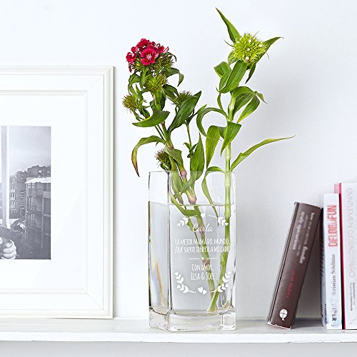 Casa Vivente – Jarrón de Cristal – con Grabado – La Mejor mamá del Mundo – Personalizado con los Nombres – Regalo para el Día de la Madre – Ideas para Navidad o Reyes Magos – Regalos para Mamás' Casa Vivente – Jarrón de Cristal – con Grabado – La Mejor mamá del Mundo – Personalizado con los Nombres – Regalo para el Día de la Madre – Ideas para Navidad o Reyes Magos – Regalos para Mamás'
