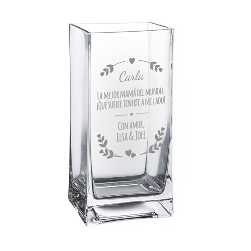 Casa Vivente – Jarrón de Cristal – con Grabado – La Mejor mamá del Mundo – Personalizado con los Nombres – Regalo para el Día de la Madre – Ideas para Navidad o Reyes Magos – Regalos para Mamás' Casa Vivente – Jarrón de Cristal – con Grabado – La Mejor mamá del Mundo – Personalizado con los Nombres – Regalo para el Día de la Madre – Ideas para Navidad o Reyes Magos – Regalos para Mamás'